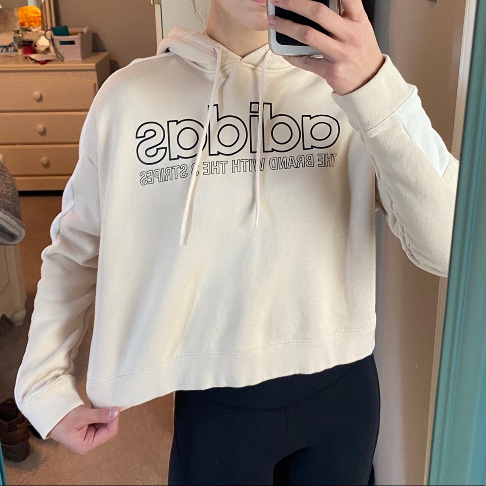 Adidas cropped hooded sweatshirt